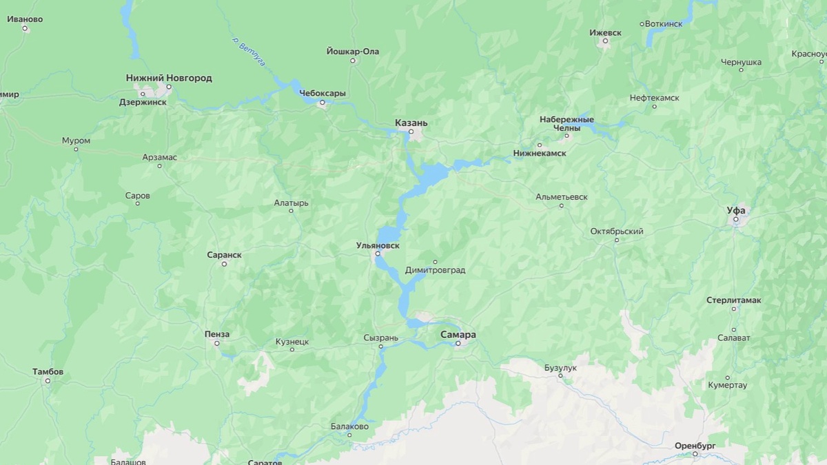 Современное слияние Волги и Камы