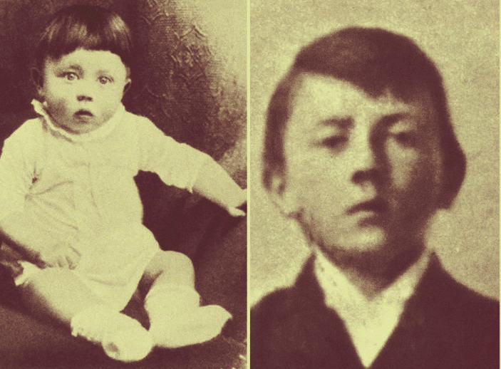 Адольф в дестве и в юности. Изображение взято с Яндекс картинок.