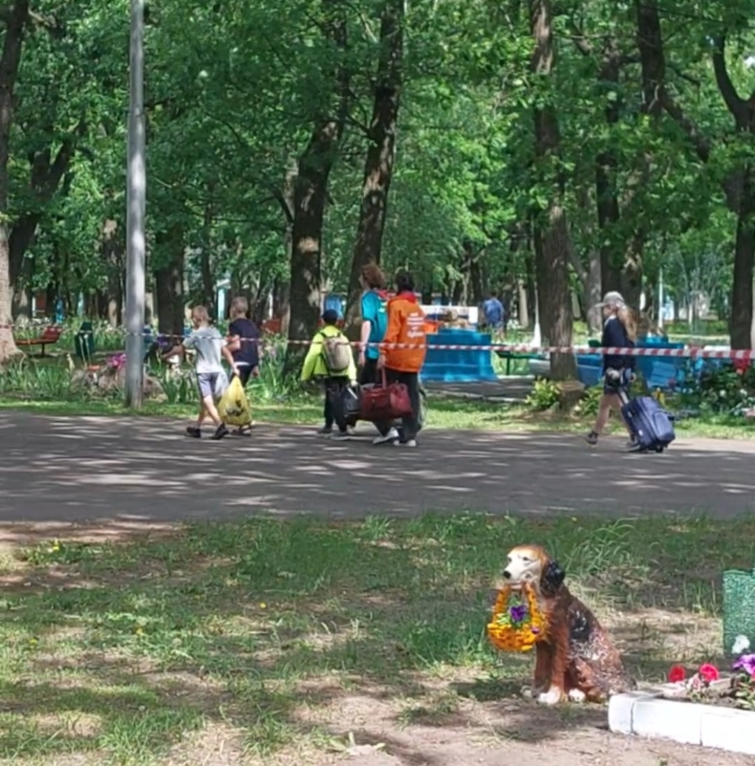 Вместе со всеми сын уходит с вожатыми. Даже забывает повернуться и помахать. Вроде бы всё хорошо.