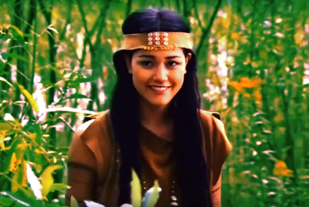 В качестве исходника для иллюстрации использован кадр из фильма "Легенда о Покахонтас" (1995).