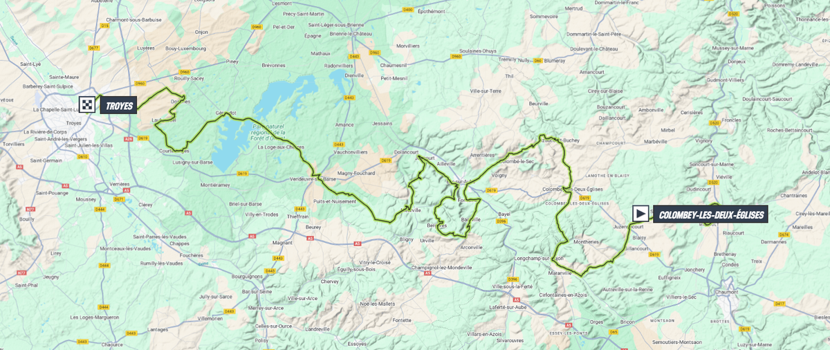 Маршрут велогонки