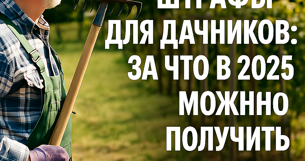 🛑 Штрафы для дачников: за что в 2025 году можно получить протокол