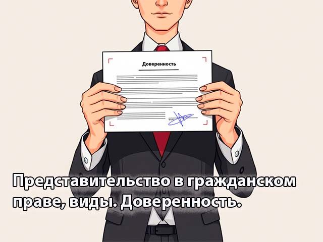    Понятие представительства в гражданском праве, его виды. Доверенность. Изображение сгенерировано ИИ.