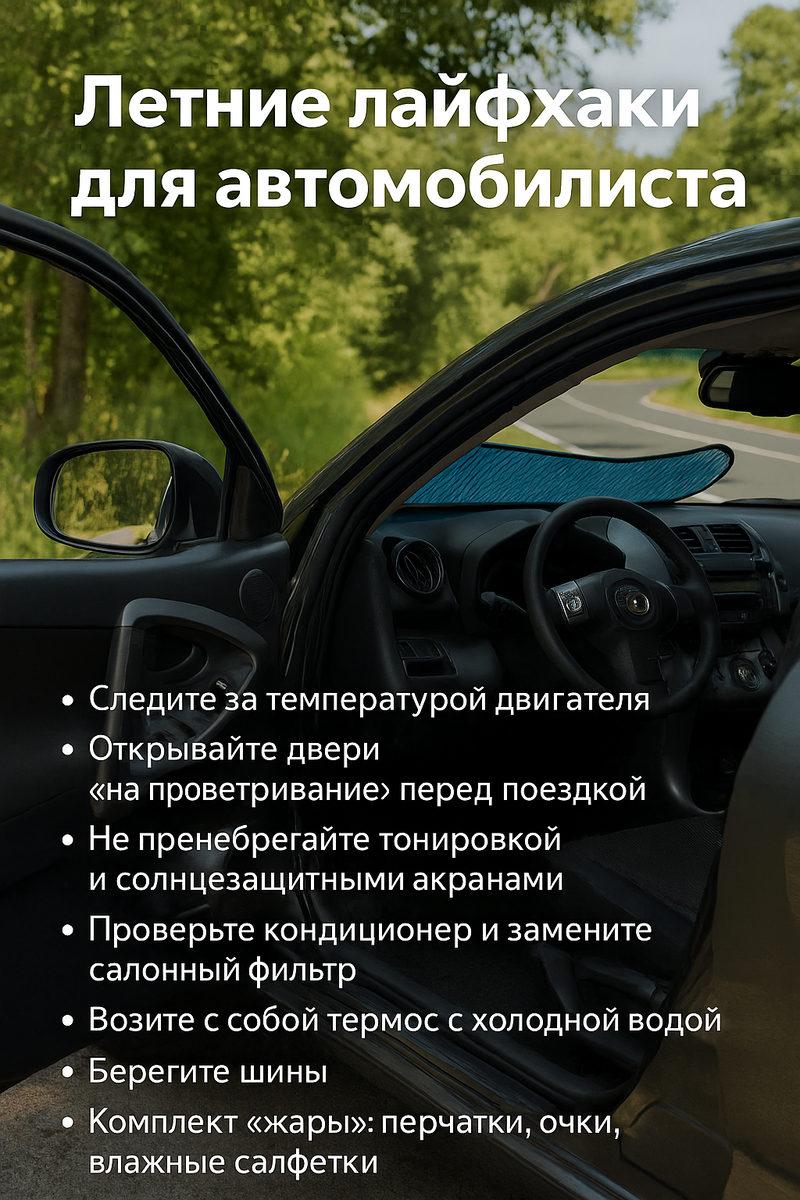 летние лайфхаки автомобилиста
