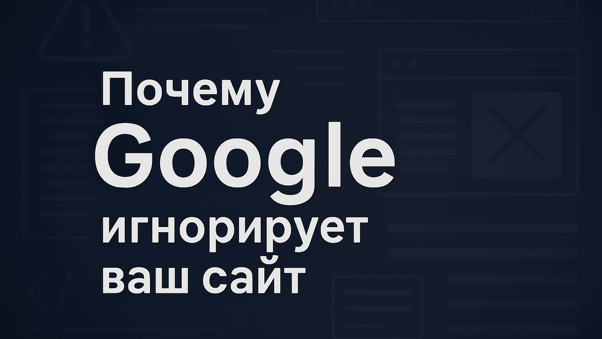 Почему Google игнорирует ваш сайт