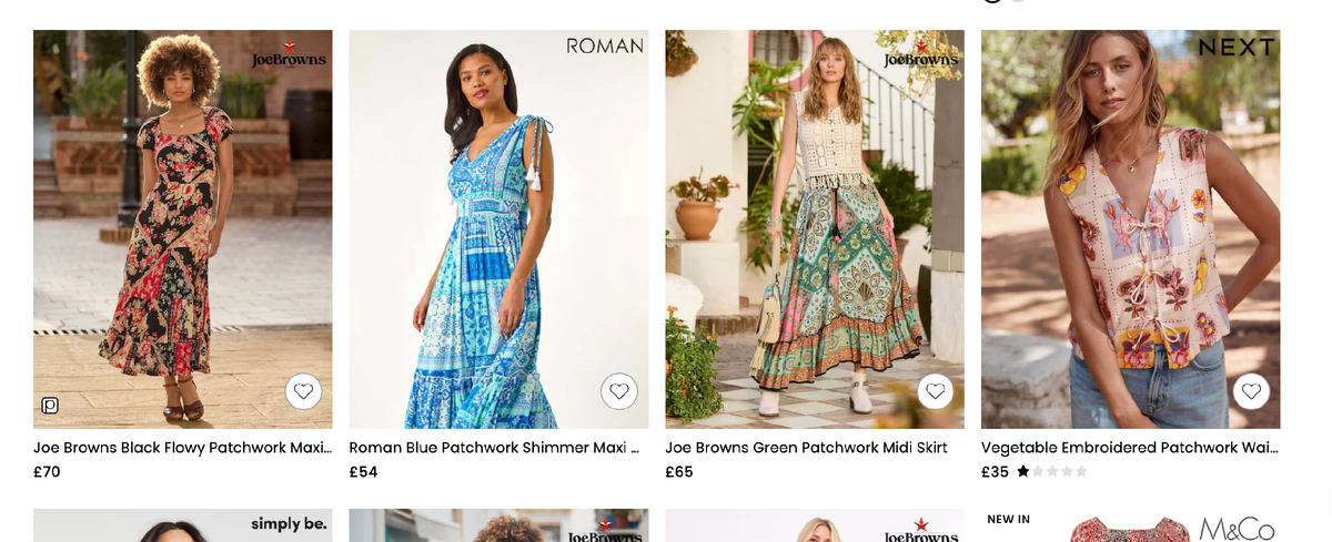 Скриншот из интернет-магазина next.co.uk