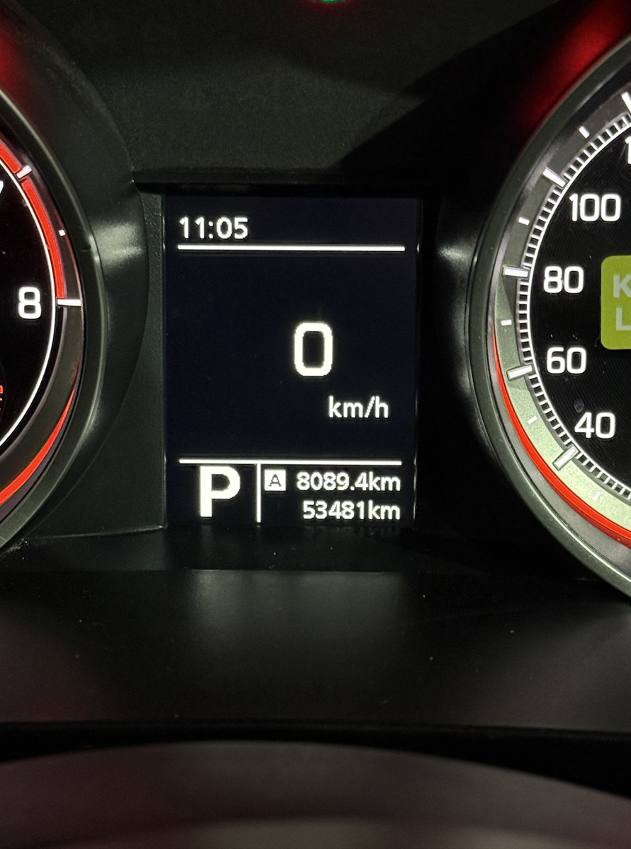 Показания одометра до и после путешествия.