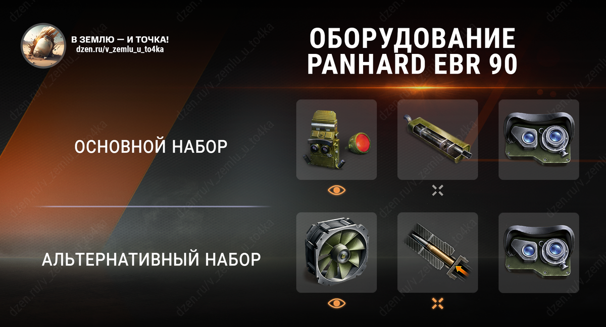 Оборудование для Panhard EBR 90 (World of Tanks / Мир танков)
