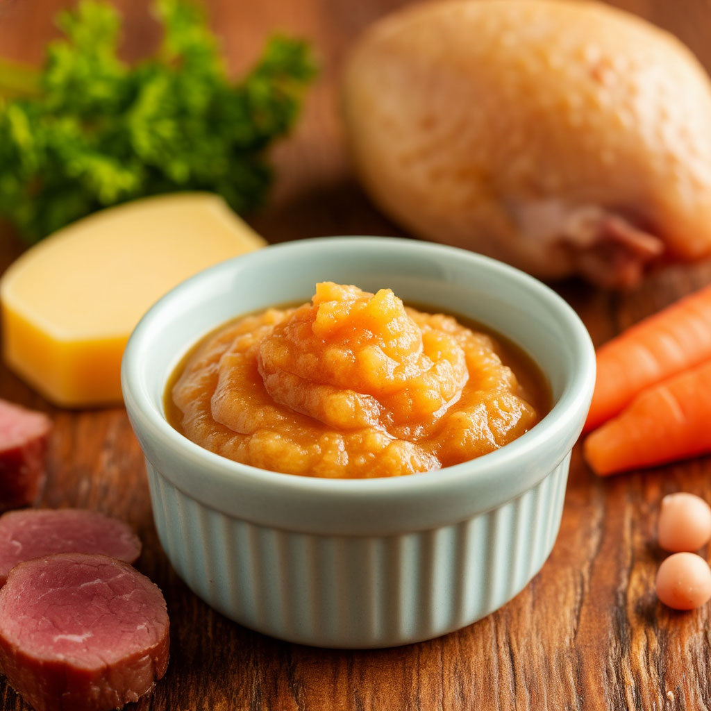 Домашнее детское мясное пюре. 