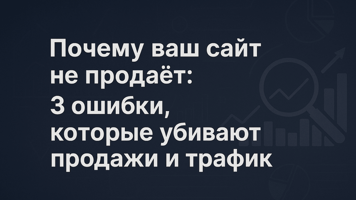 Почему ваш сайт не продаёт