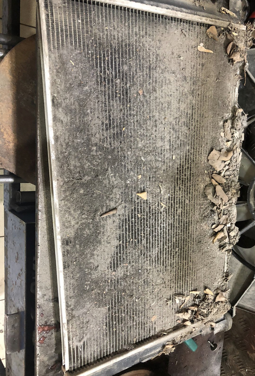 Радиатор перед мойкой