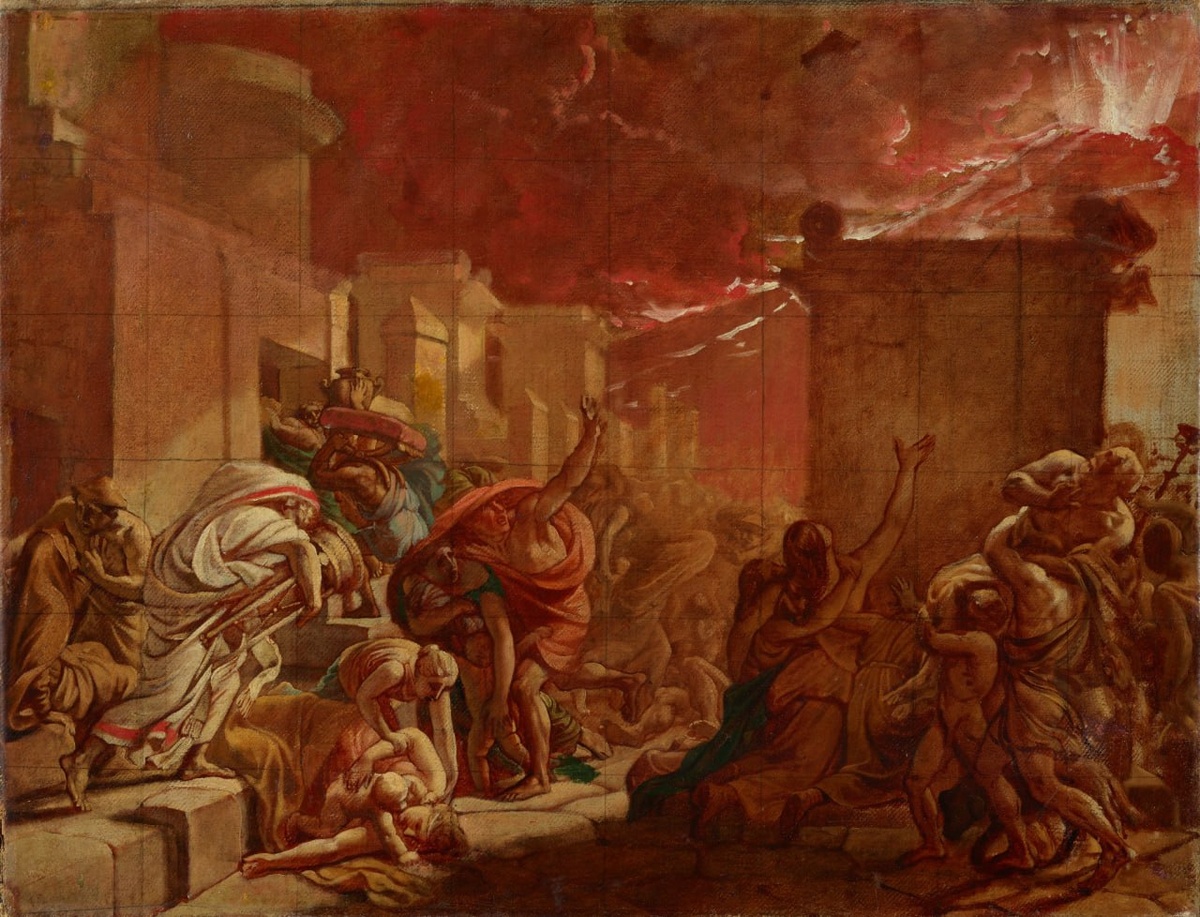 «Последний день Помпеи» (эскиз), Карл Брюллов, 1830, Третьяковская галерея, Москва