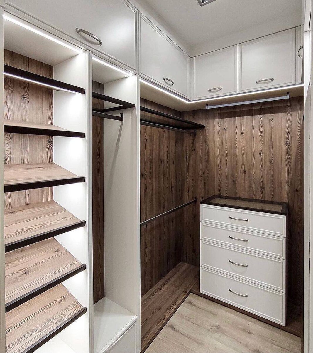 Пример устройства и наполнения встроенного шкафа