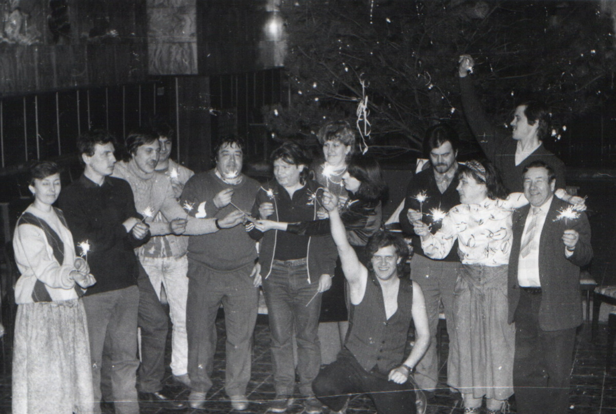 Новогодний сейшн музыкантов в 1990-е годы 