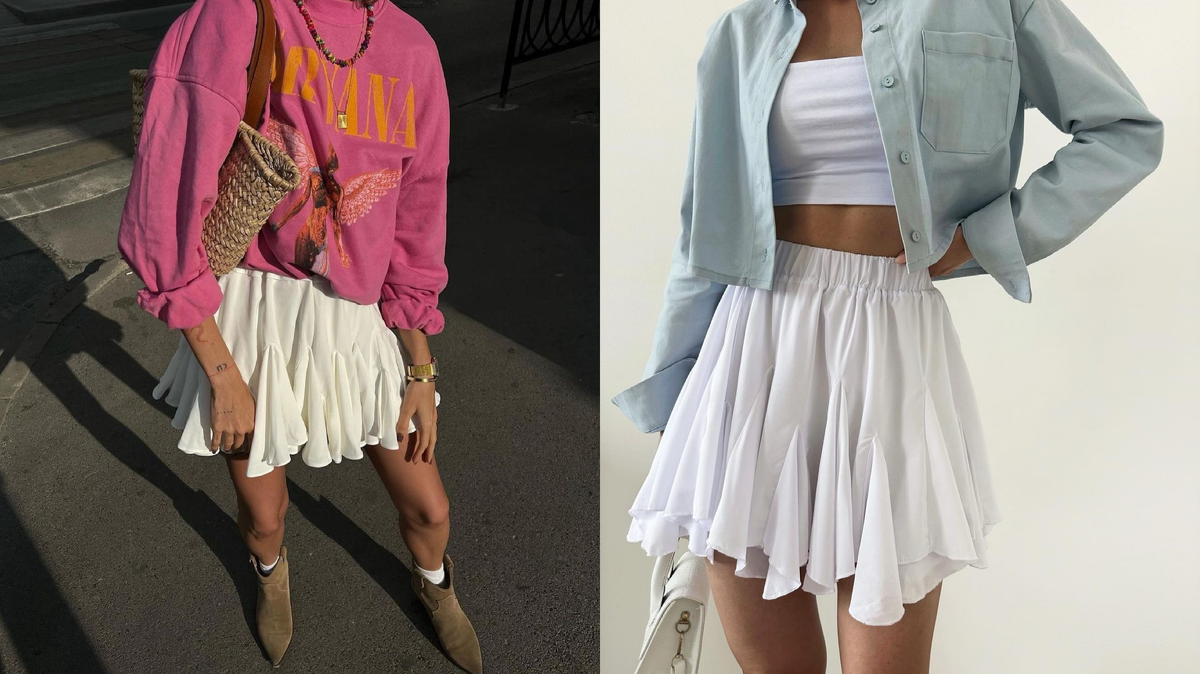 "Антитренд" 1: белая юбка с клиньями