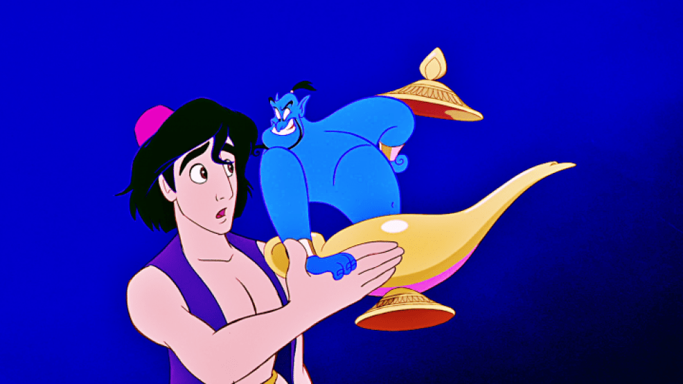 Музыкальные темы мюзикла перекликаются с  "Аладдином" - скриншот мультфильма