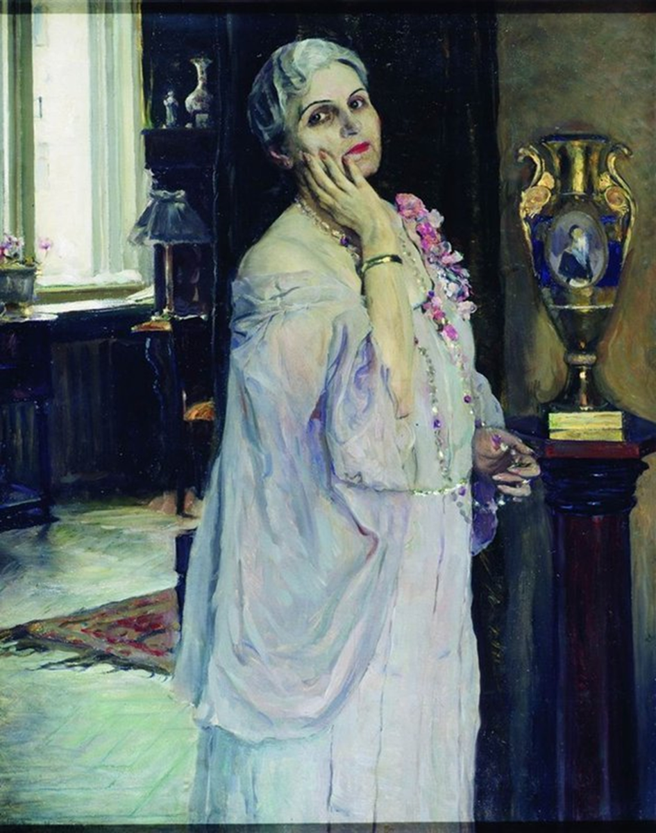 Михаил Нестеров — Портрет народной артистки К.Г. Держинской. 1937 год. Третьяковская галерея