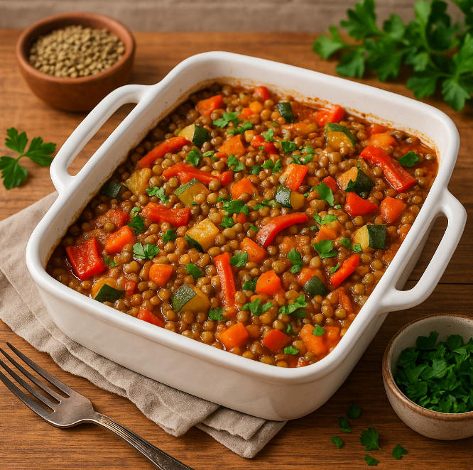 Чечевица с овощами в духовке рецепты от Дарики