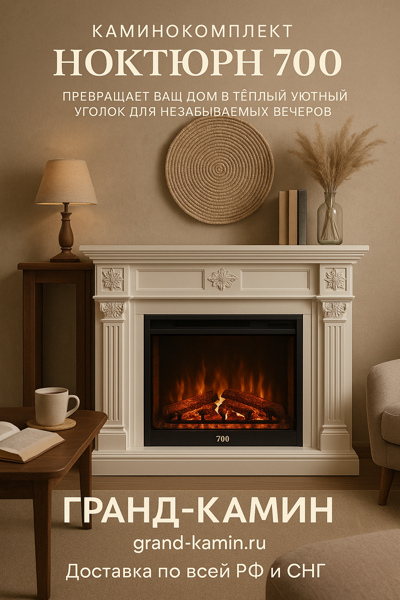    Каминокомплект Ноктюрн 700 превращает ваш дом в теплый уютный уголок для незабываемых вечеров Kamin