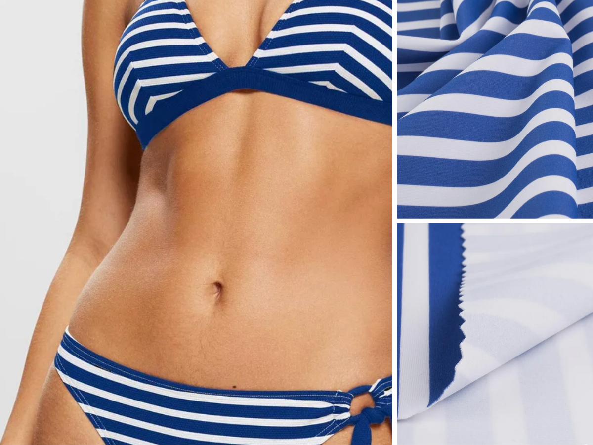 Ткань бифлекс матовый Бразил в полоску