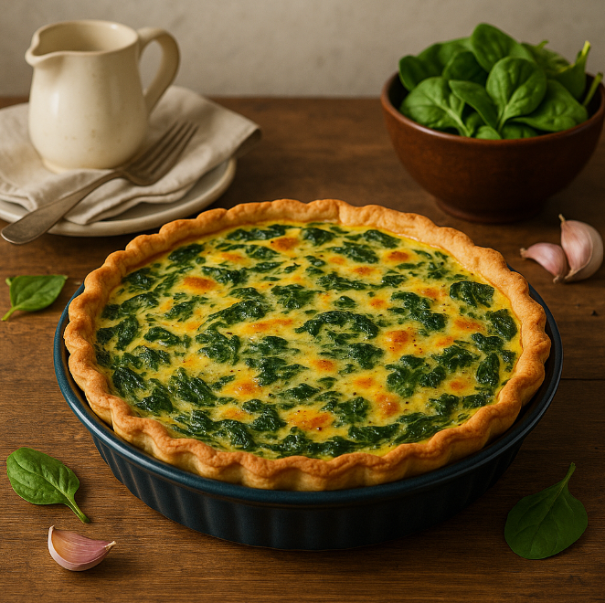 Киш со шпинатом в духовке рецепты от Дарики