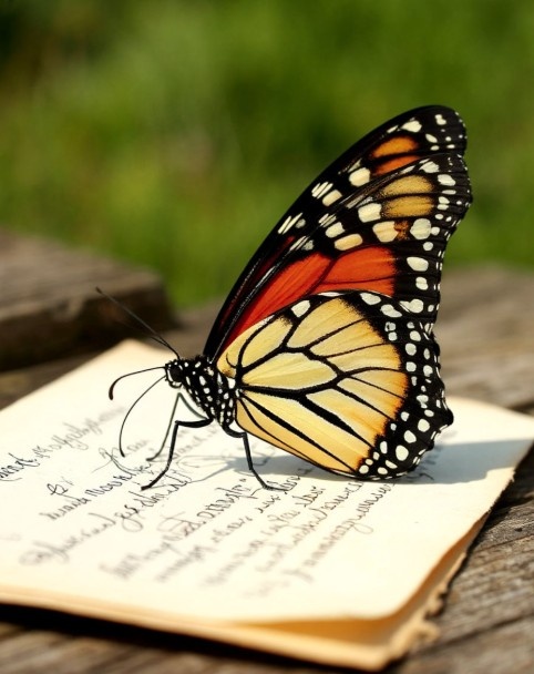 Бабочка с письмом создана Шедеврумом.