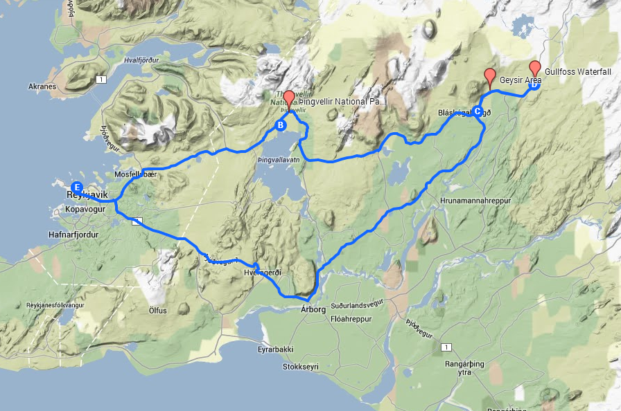 Золотое кольцо. Источник: карты google