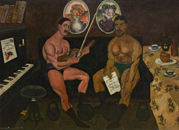 Машков И. И. «Автопортрет и портрет П. П. Кончаловского», 1910 г. (rusmuseumvrm.ru)