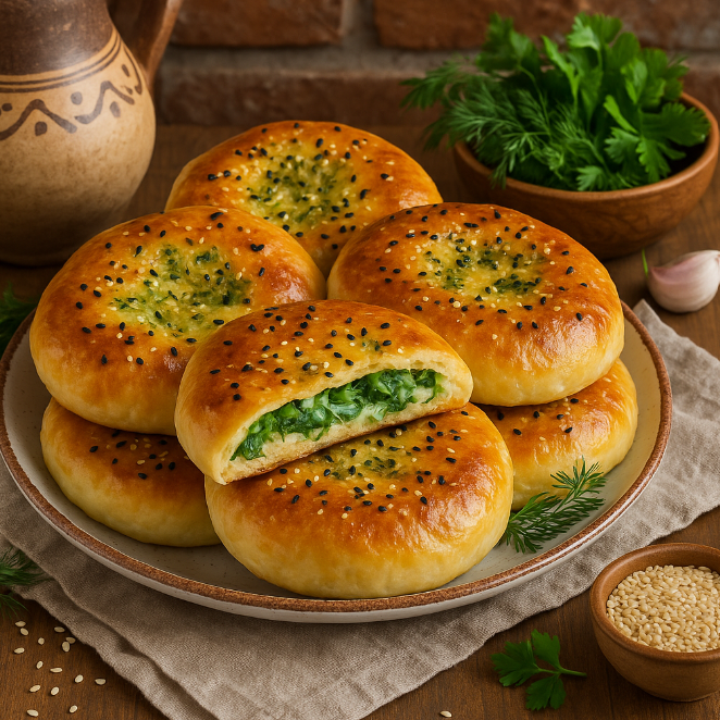 Лепёшки с зеленью в духовке рецепты от Дарики