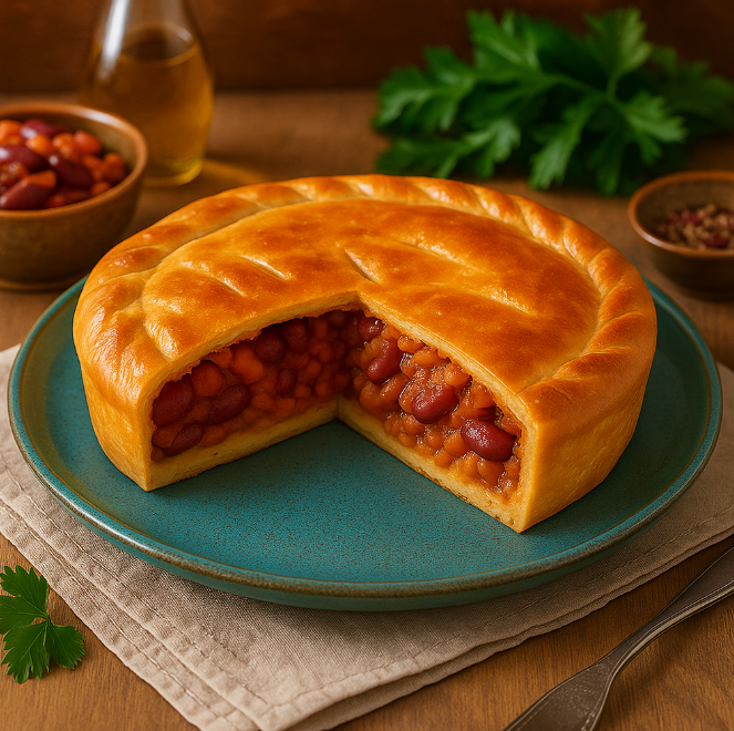 Закусочный пирог с фасолью в духовке рецепты от Дарики