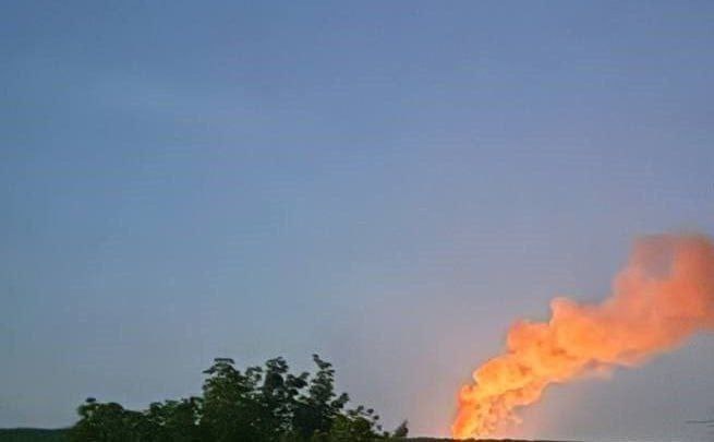   Пожарище на складе боеприпасов ВСУ под Харьковым