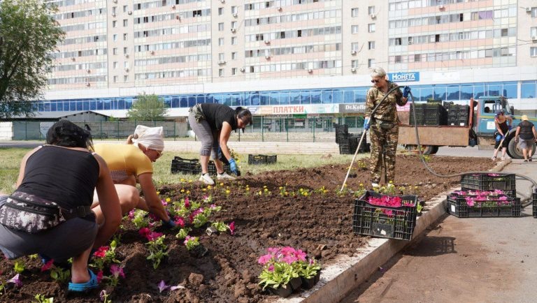    В Оренбурге 9 июня высадили более 6000 цветочных корней Оренбуржье