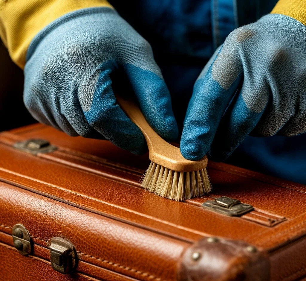 Работа на реставрацией чемодана