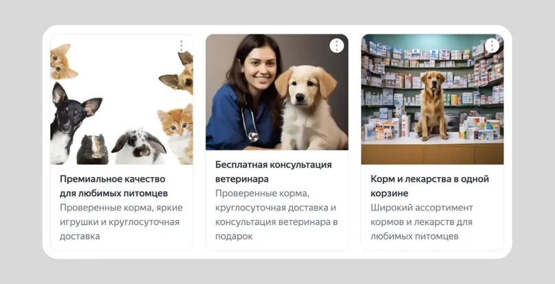 Так могут выглядеть объявления для ветеринарной клиники