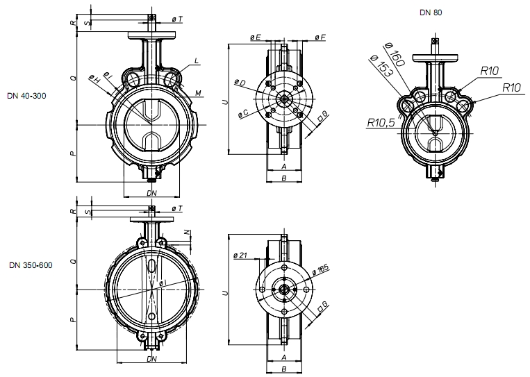 Схема дискового затвора