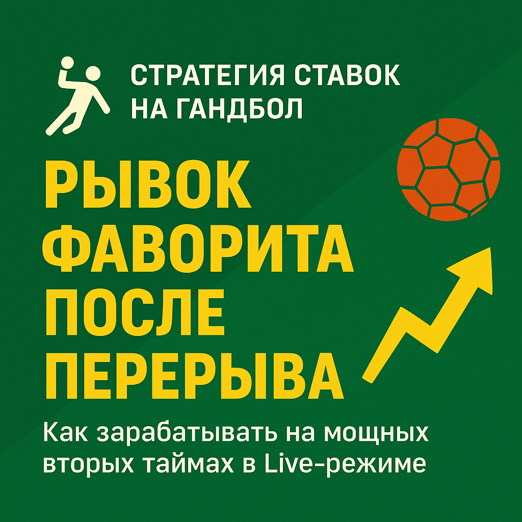 Гандбольная стратегия «Рывок после перерыва»: лайв-ставки на фаворитов во втором тайме + Telegram