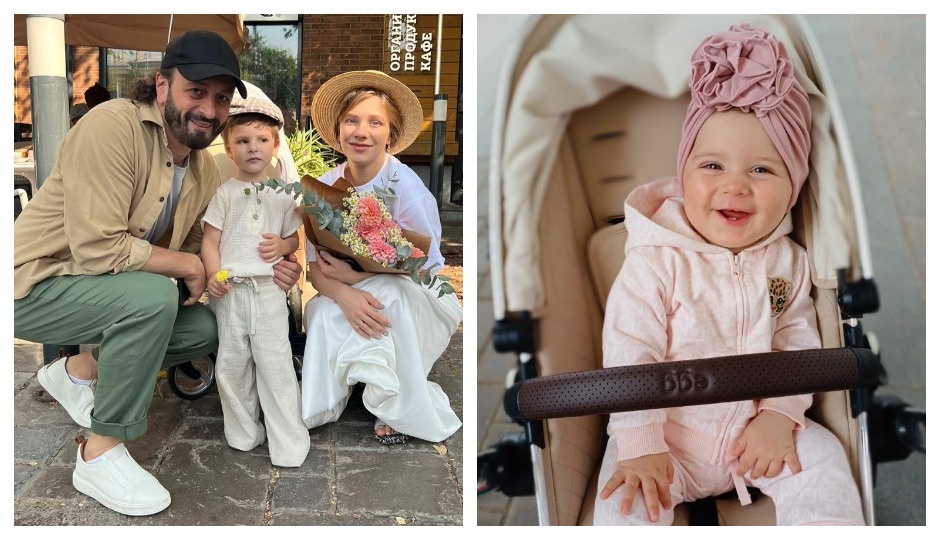 Илья Авербух и Елизавета Арзамасова с детьми