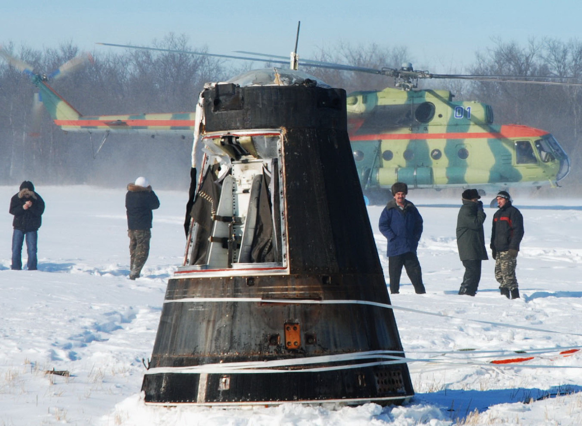 А вот так выглядит "Янтарь" в реальности после посадки.