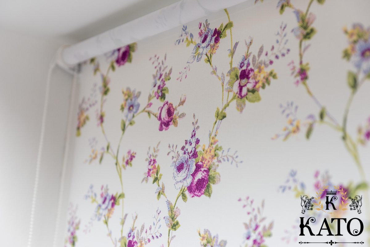 Рулонные шторы в стиле прованс