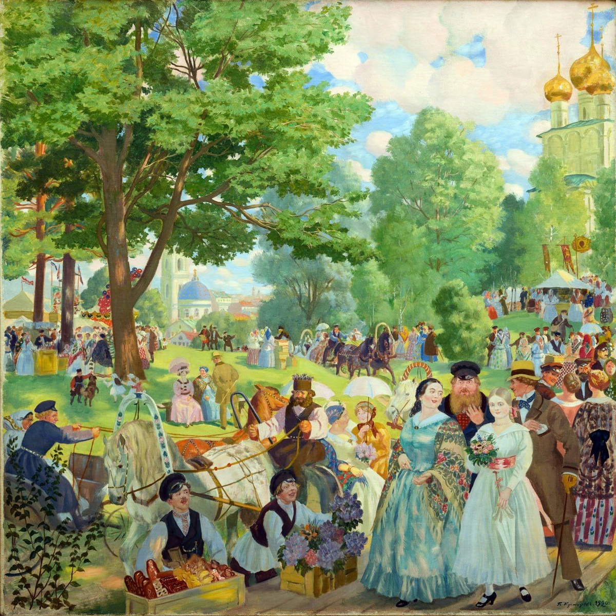 «Троицын день», Б.М. Кустодиев, 1920