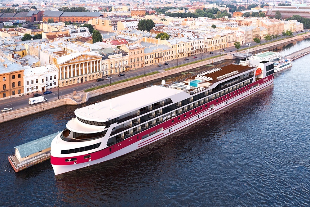    Люксовый четырехпалубный лайнер "Николай Жарков" теперь планируют сдать в конце этого года. / Компания "Водоходъ"