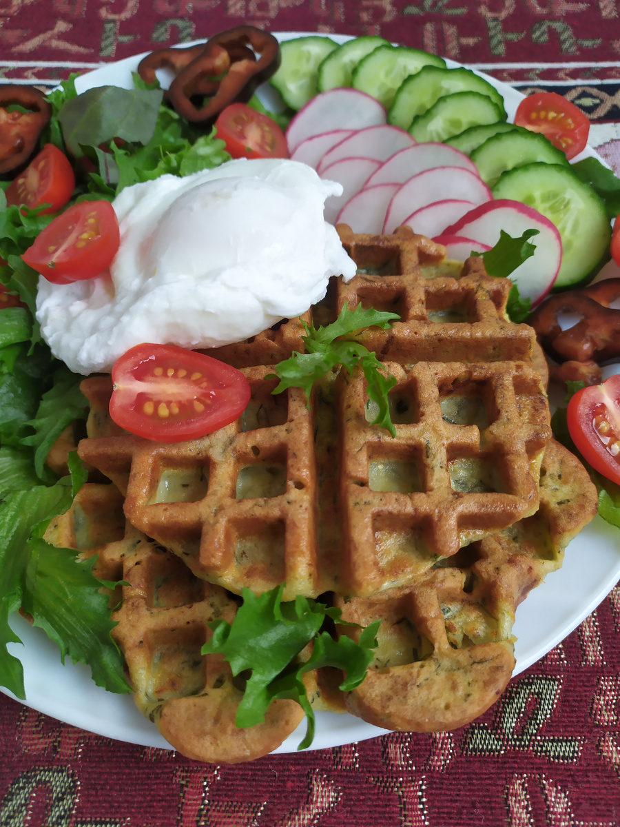 Фото автора. Кабачковые вафли.