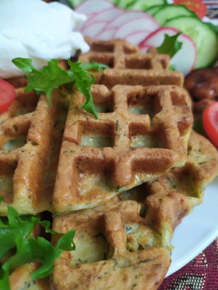 Фото автора. Кабачковые вафли.