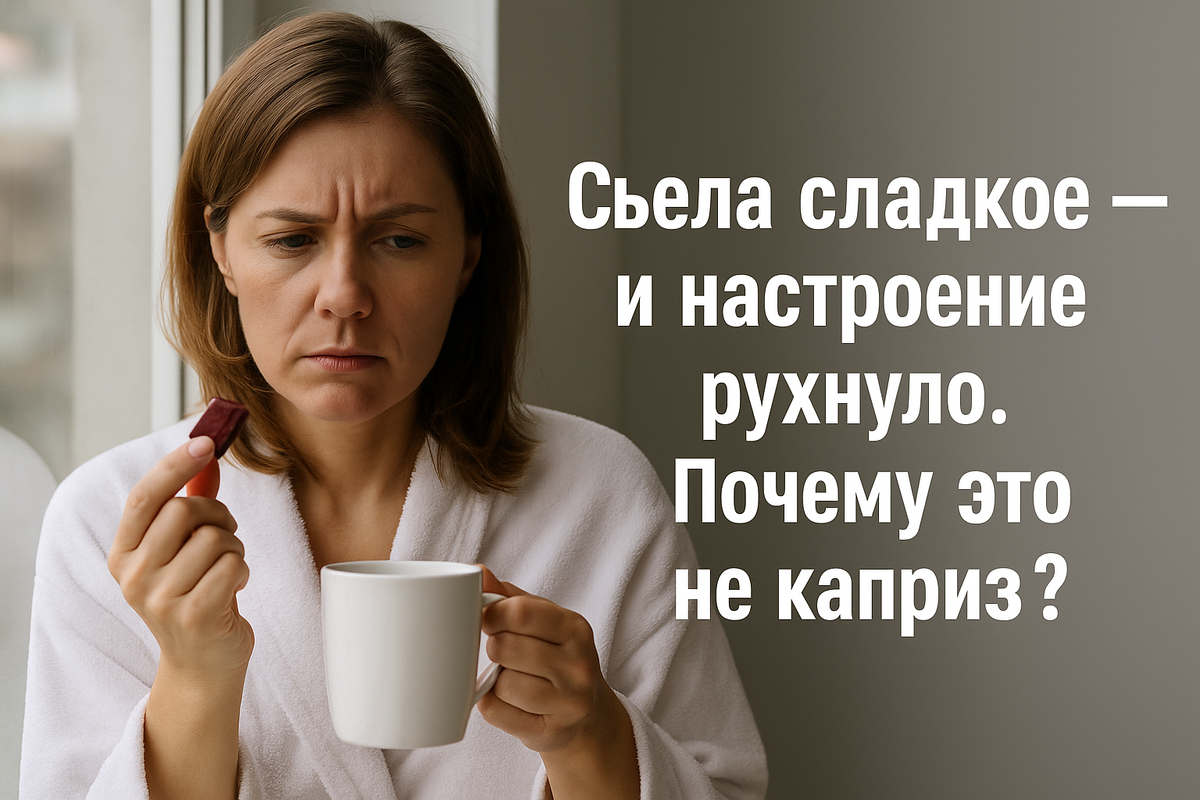 Многие списывают усталость и раздражение на стресс или характер, но часто причина — в резких скачках сахара. В статье — объясняю, как еда влияет на настроение и как выйти из «сладких качелей».