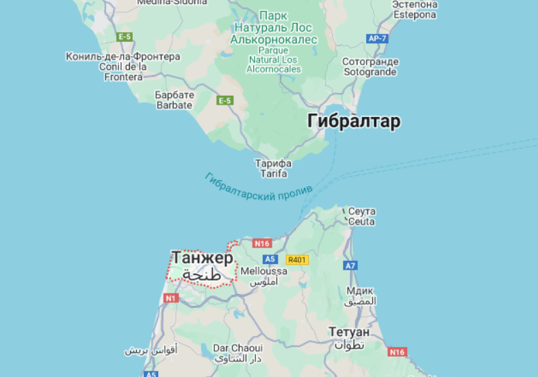 Современная карта тех районов