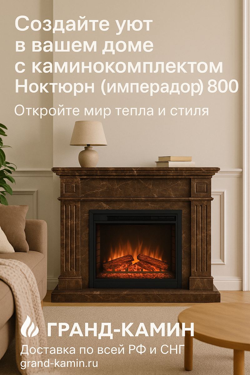    Создайте уют в вашем доме с каминокомплектом Ноктюрн (имперадор) 800: откройте мир тепла и стиля Kamin