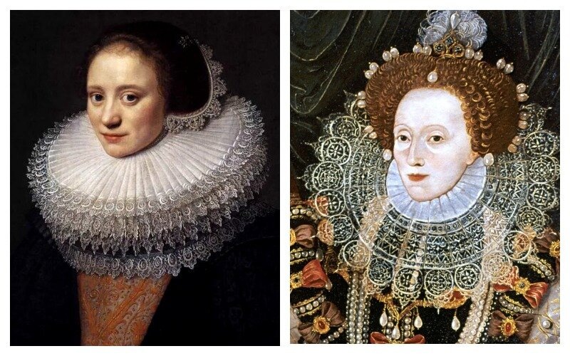 Странный аксессуар из прошлого: белый широкий воротник