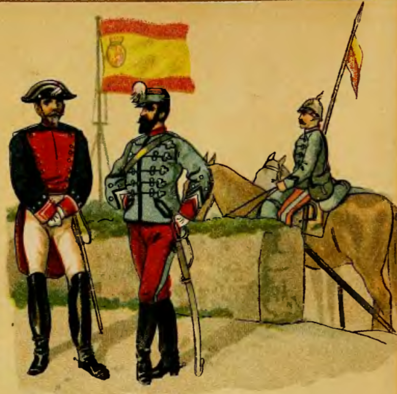 Офицер жандармерии (Officer of  Gendarmerie) и Офицер конных стрелков (Officer of Mounted Rifles) и Улан (Lanсer)