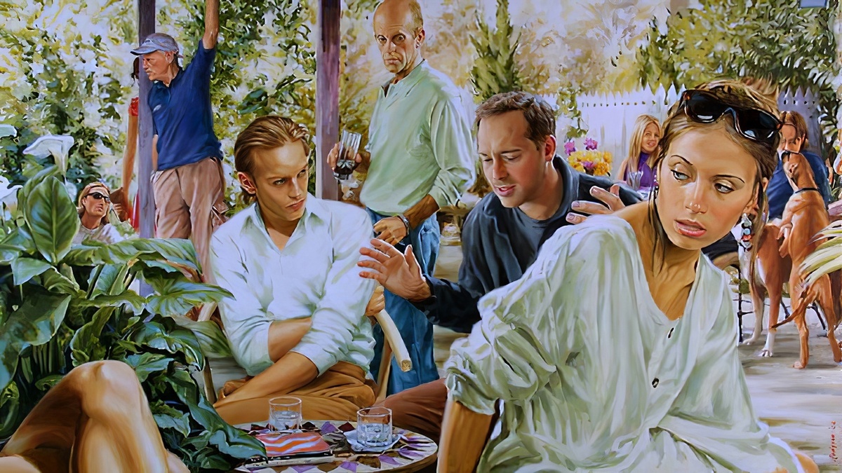 КАРТИНА ИЗ СЕРИИ " СЛАДКАЯ ЖИЗНЬ / "DOLCE VITA" ОТ ХУДОЖНИКА ТЕРРИ РОДЖЕРСА / Terry Rodgers / ( *1947 ) США