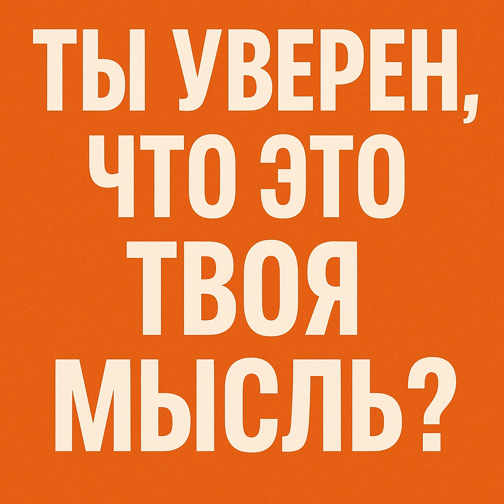 Ты уверен, что это твоя мысль?